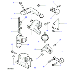 SOPORTE MOTOR LADO DERECHO FREELANDER 1 - Freelander I (1996 - 2006), Motor/Escape, Carrocería